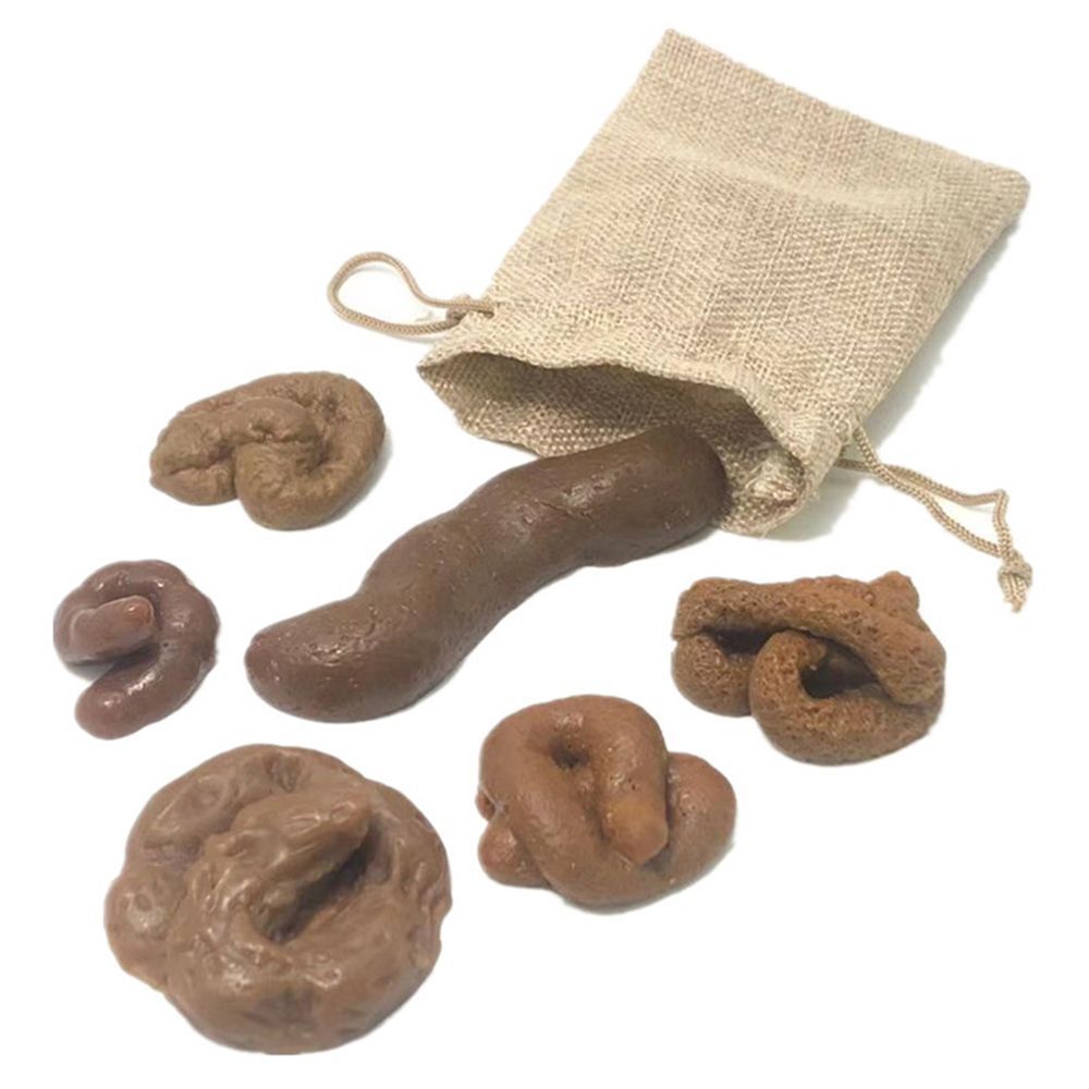 Fake Poop Gag Gift - ของเล่นตลก 6 ชิ้น รูปอึปลอม ของขวัญวันโกหก ของเล่นบีบอัด