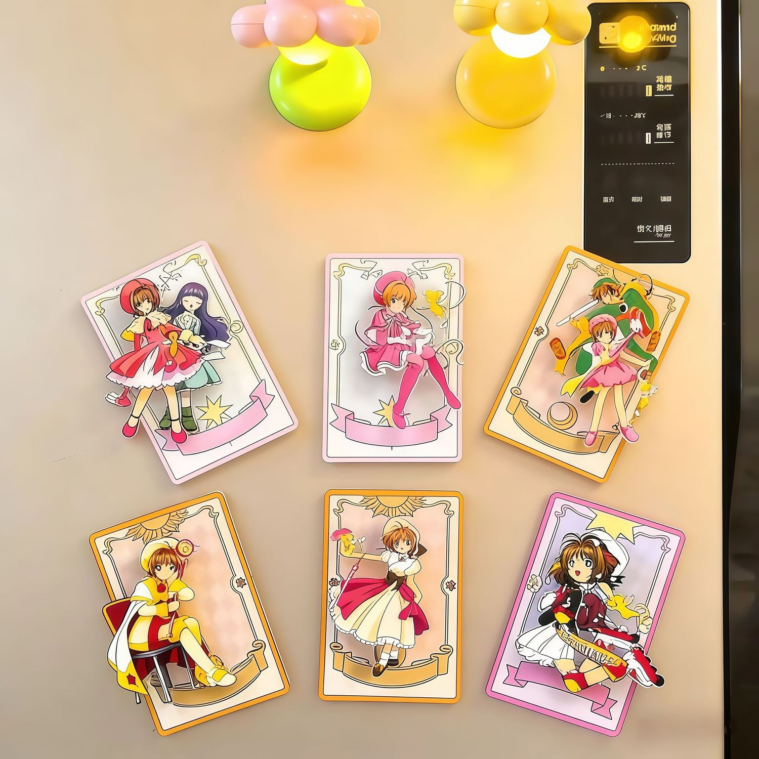 Magic Tricks - แม่เหล็กติดตู้เย็นรูปสาวน้อยเวทมนตร์, ลูกบาศก์สร้างสรรค์, ของขวัญตกแต่งคุณภาพสูงสำหรับมอบหรือสะสม