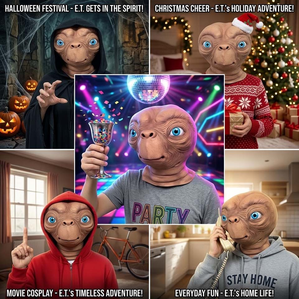 หน้ากากลาเท็กซ์เอ็ทเอเลียนสมจร - Latex Alien Mask Realistic บทวิจารณ์และราคา