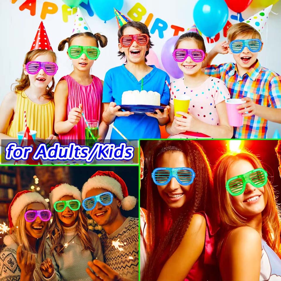 แว่นตา LED เรืองแสง 5-50 ชิ้น  - Glow In The Dark Party Glasses บทวิจารณ์และราคา