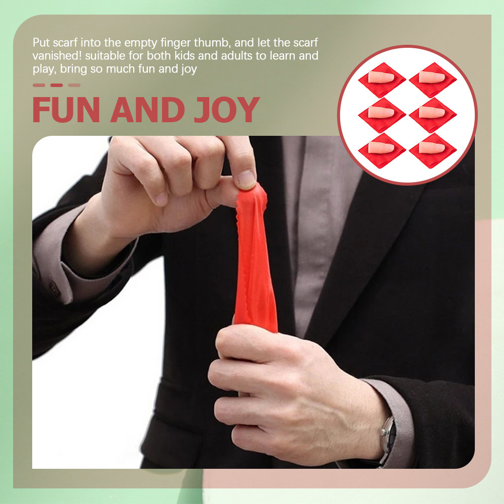 มายากลผ้าไหมหาย 6 ชุด ปลอมปลาย - Thumb Tip Magic Trick Set บทวิจารณ์และราคา