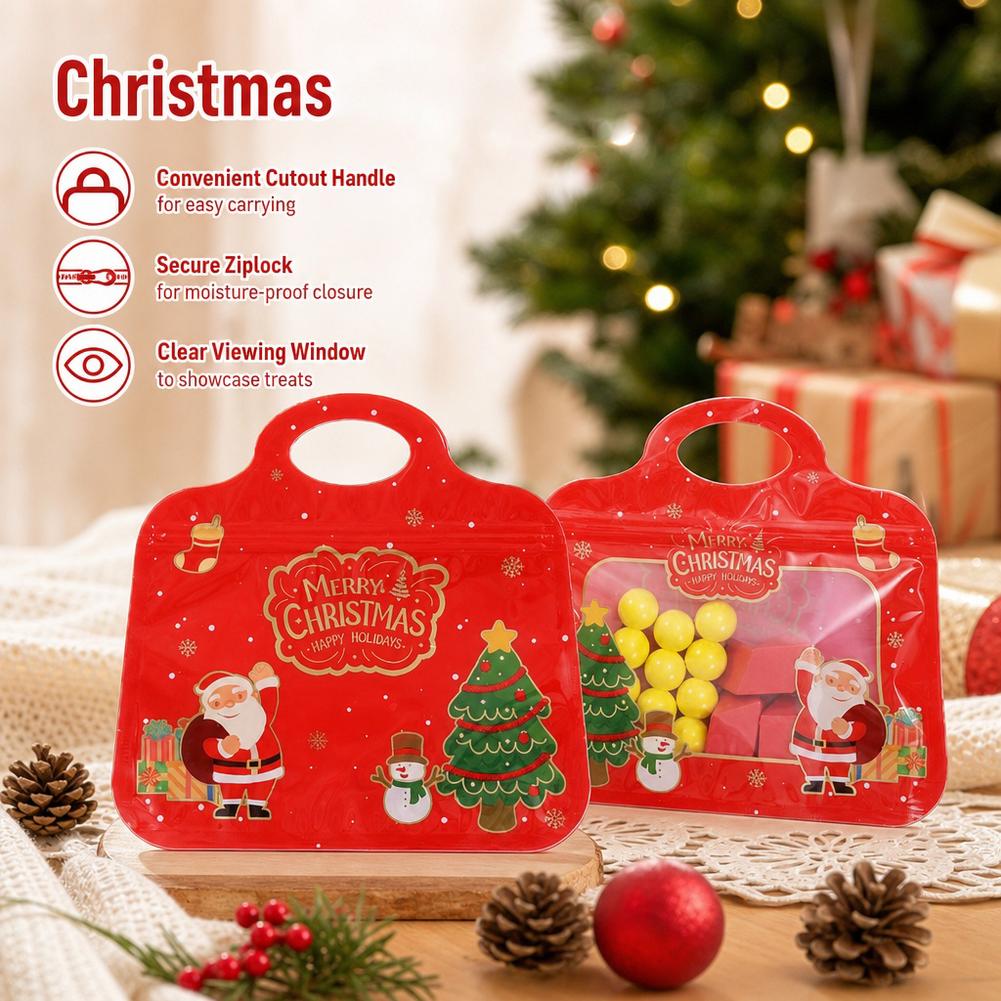 10-50 ชิ้น ถุงซิปล็อคคริสต์มาส - Party Supplies บทวิจารณ์และราคา